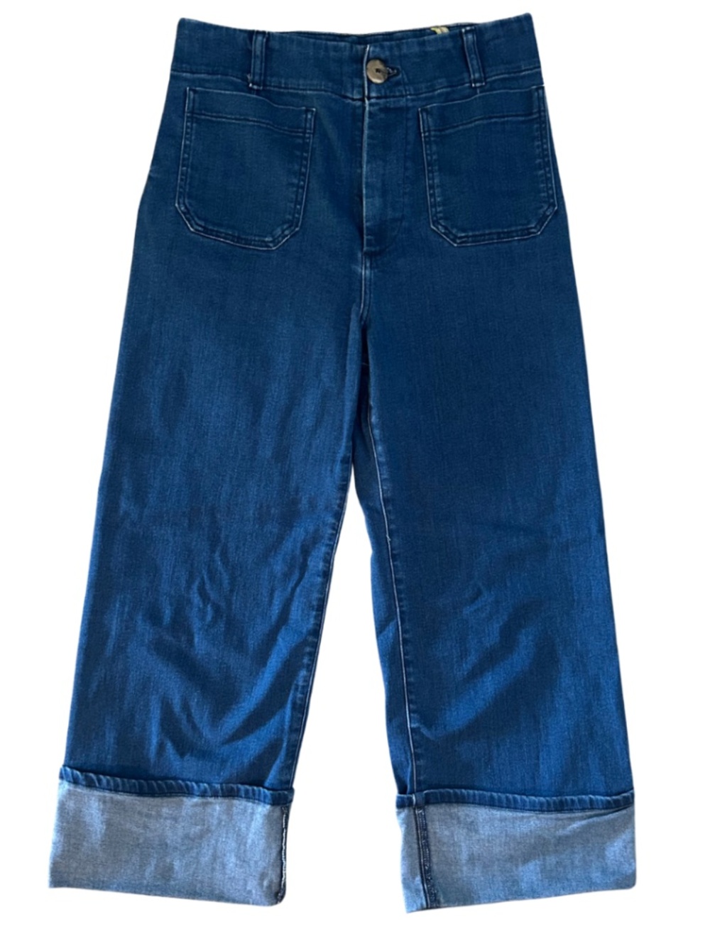 Anthropologie Maeve The Colette Cuffed High-Rise Wide-Leg Jeans | Size 30